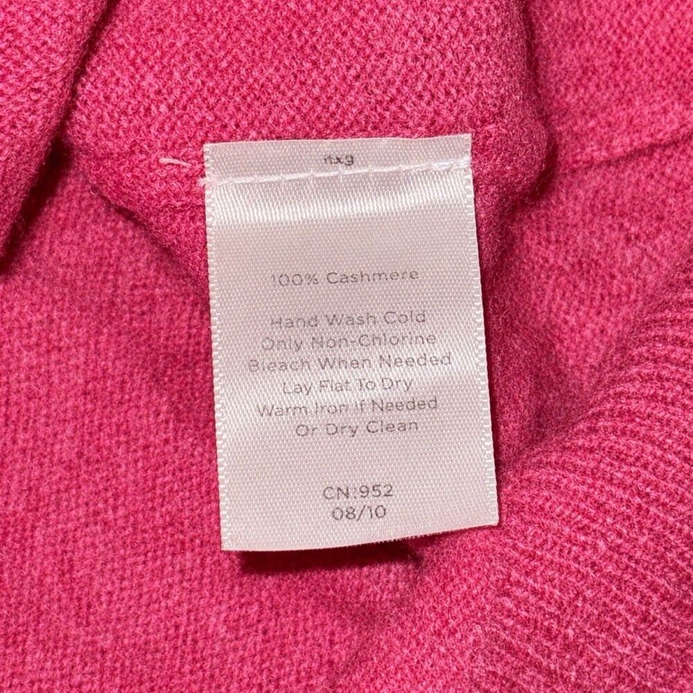 Talbots Pure Cashmere Sweater Womens S Pink Scoop Neck Pullover Soft Knit - Picture 6 of 6